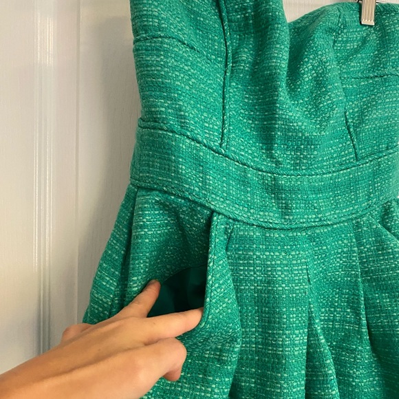 Banana Republic Green Strapless Dress Petite Size 00P - Picture 3 of 10